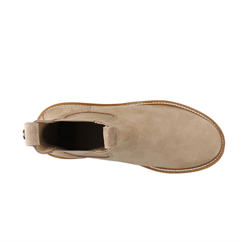 Ca'Shott Damenschuhe Casdea Chelsea Stiefel Wildleder Beige - Bild 4