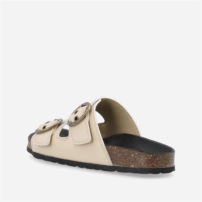 Ca'Shott Sandales Femme Cashelle à deux boucles en cuir verni Beige - Image 3