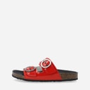 Ca'Shott Sandales Femme Cashelle à deux boucles en cuir verni Rouge