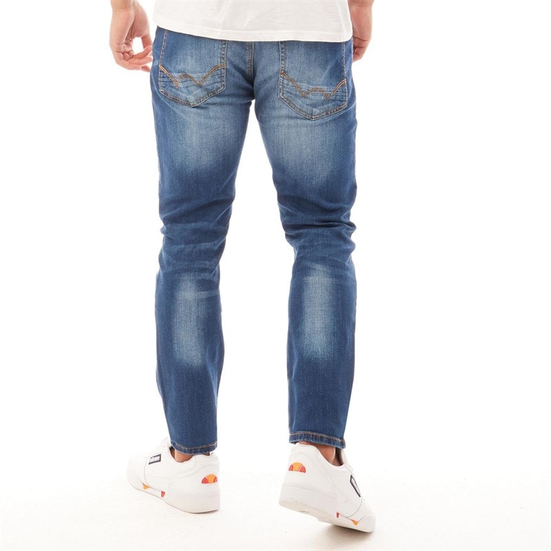 Duck And Cover Heren Maylead Slim Fit Jeans Stone Wash - Afbeelding 2