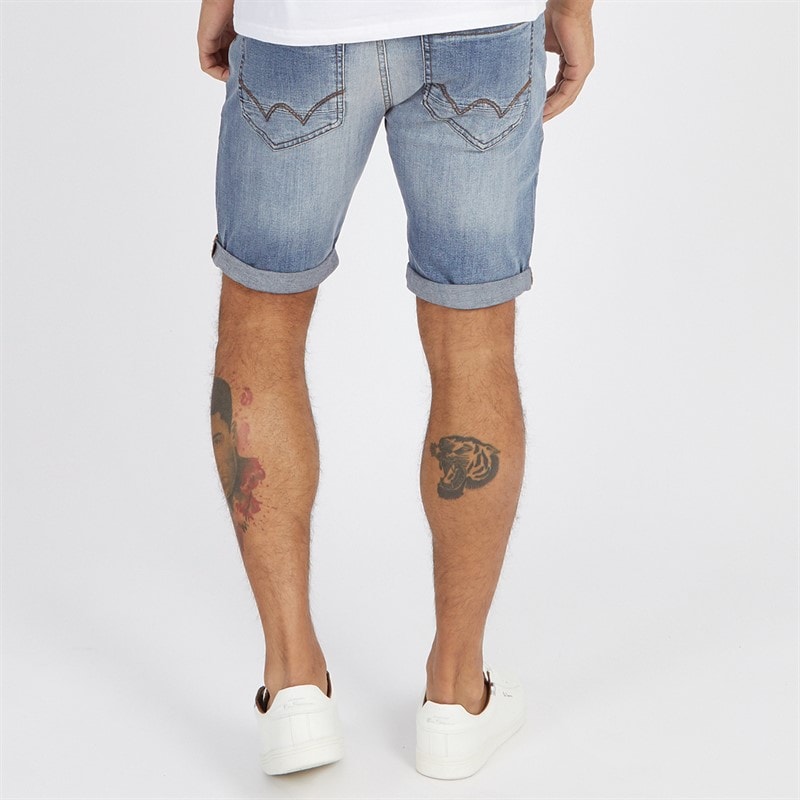 Duck And Cover Herren Zeki Jeans Shorts Stone Wash - Bild 2