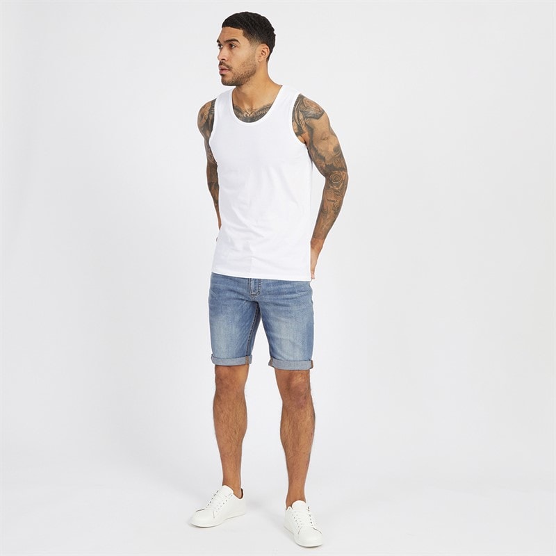 Duck And Cover Herren Zeki Jeans Shorts Stone Wash - Bild 4