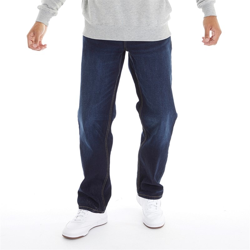 Duck and Cover Heren Rushawn Jeans met Relaxed Fit Donkere Wassing