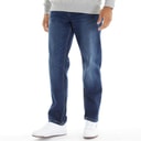 Duck and Cover Herren Rushawn Jeans mit lockerer Passform Mittelblau