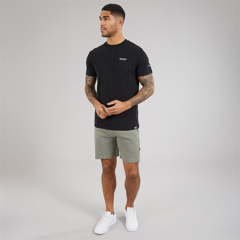 Duck and Cover Heren Landway T-Shirt Zwart - Afbeelding 4