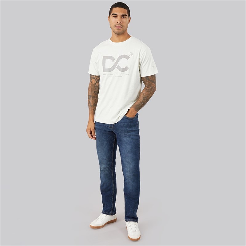 Duck and Cover Herren Polymoore Schweres T Shirt Cremeweiß - Bild 3