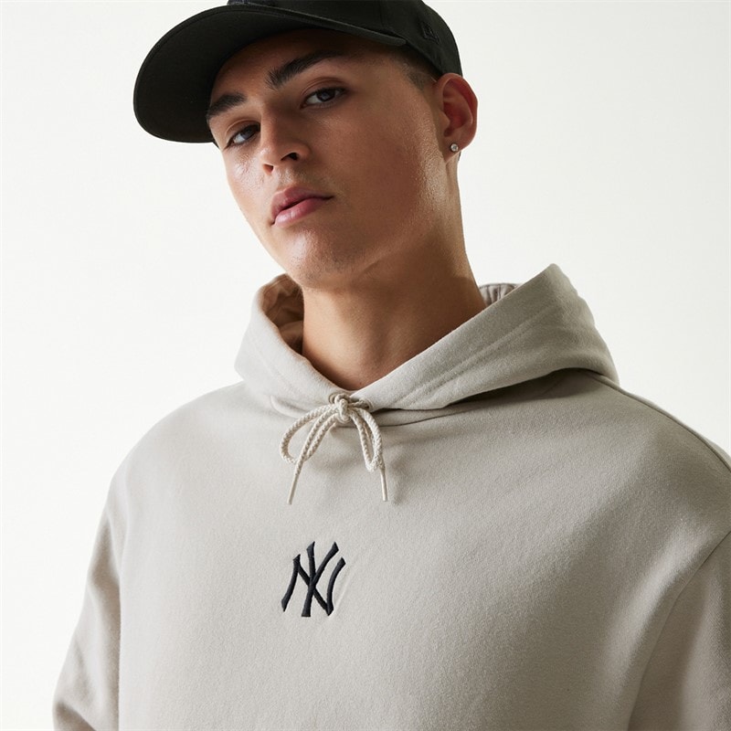 New Era Heren New York Yankees Hoodie Light Beige - Afbeelding 3