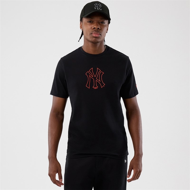 New Era Heren New York Yankees T-shirt Zwart