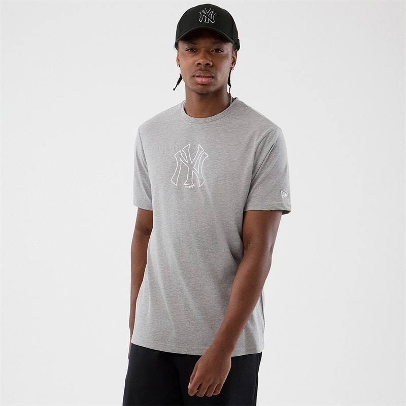New Era Heren New York Yankees T-shirt Grey Med