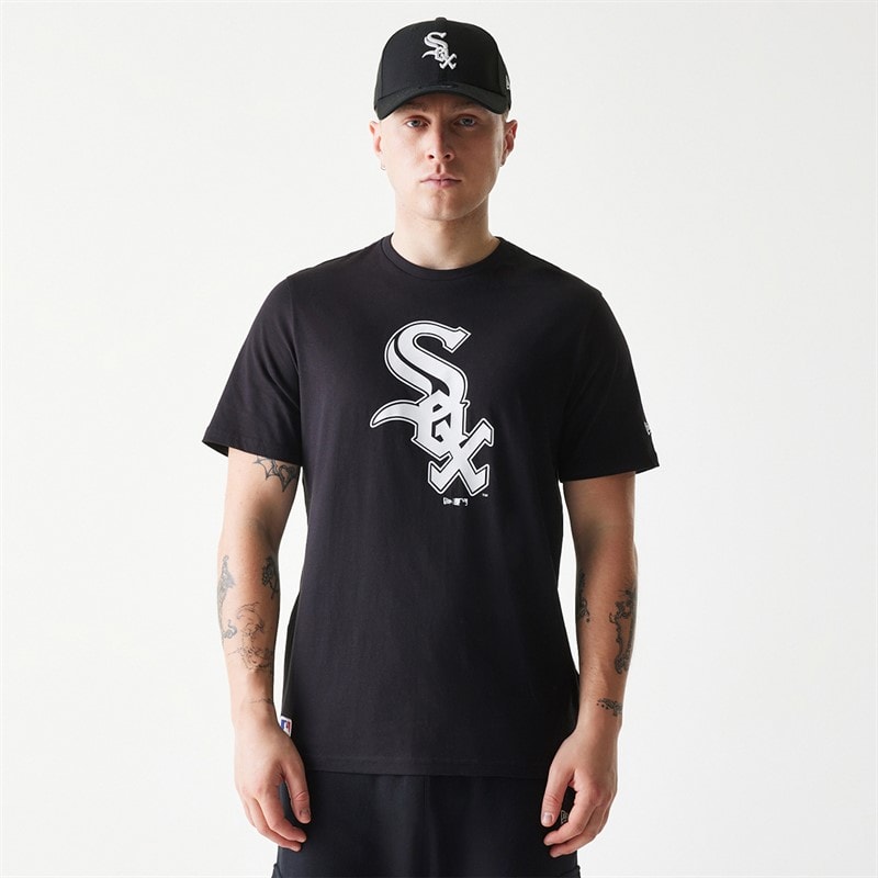 New Era Heren Chicago wit Sox T-shirt Zwart