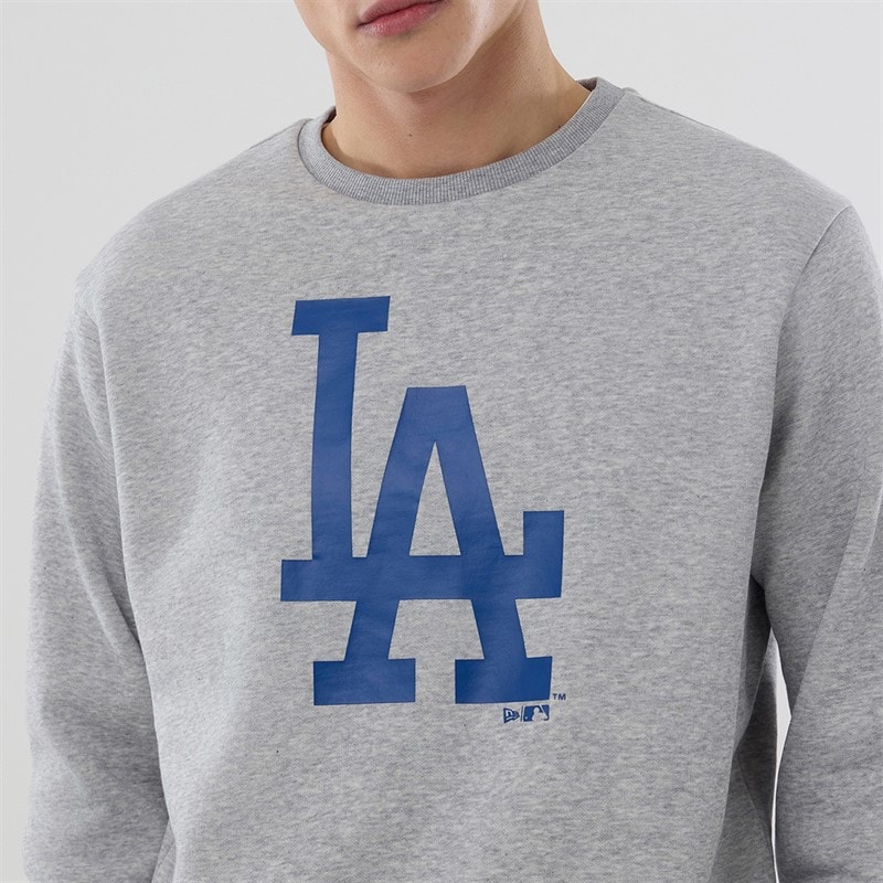 New Era Heren Los Angeles Dodgers Sweatshirt Grey Med - Afbeelding 3
