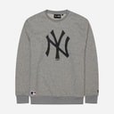 New Era Heren New York Yankees Sweater Heather Grijs/Wit Hgrwhi
