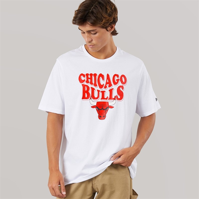 New Era T-shirt graphique NBA Chicago Bulls Homme Whi - Image 1