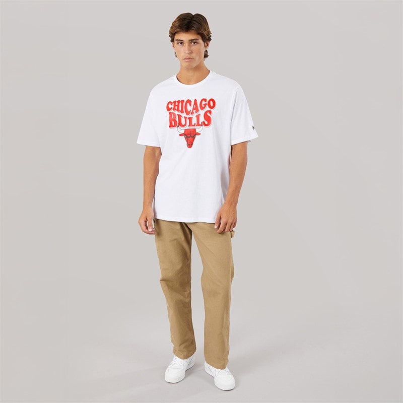 New Era T-shirt graphique NBA Chicago Bulls Homme Whi - Image 3