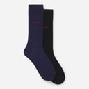 HUGO Heren Set van 2 Sokken Dark Blue