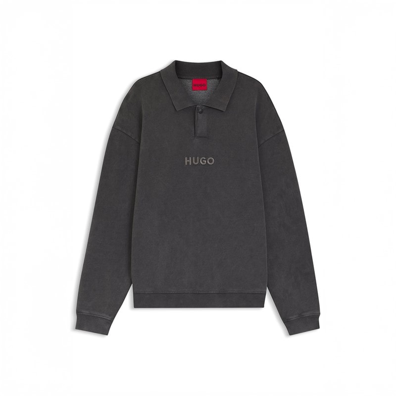 HUGO Heren Delwy Sweater Dark Grey