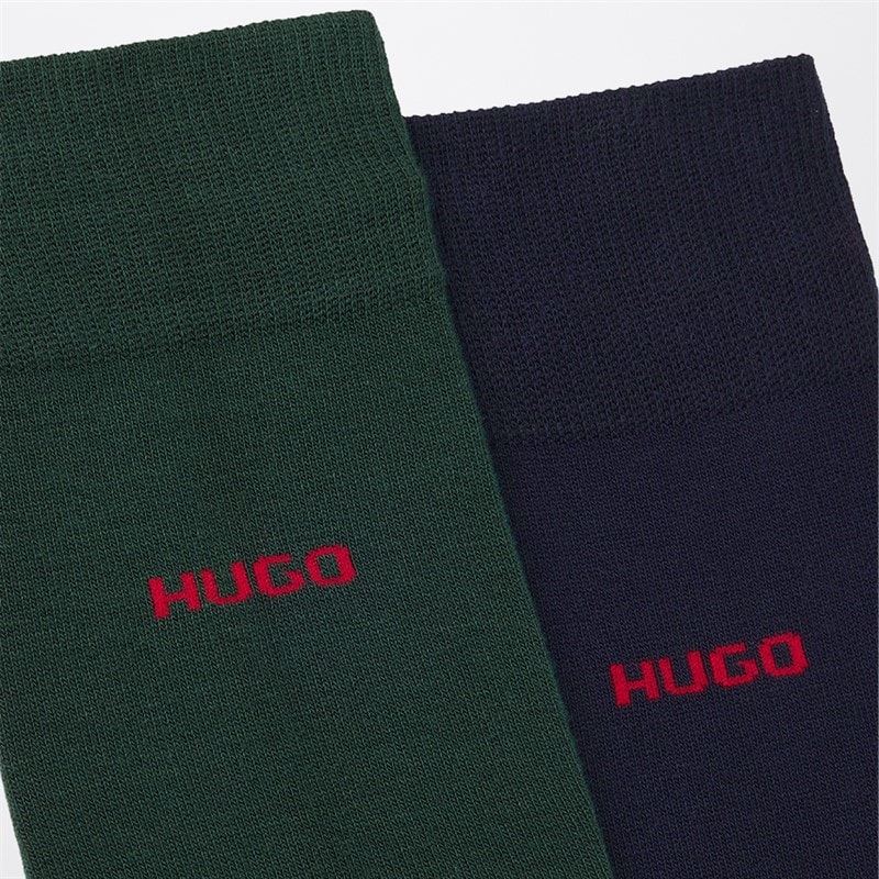HUGO Heren twee paar sokken Dark Green - Afbeelding 2