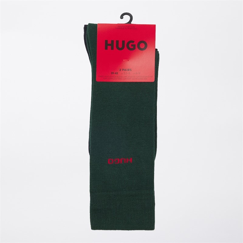 HUGO Heren twee paar sokken Dark Green - Afbeelding 3