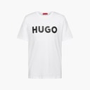 HUGO Heren Dulivio T-shirt Open White