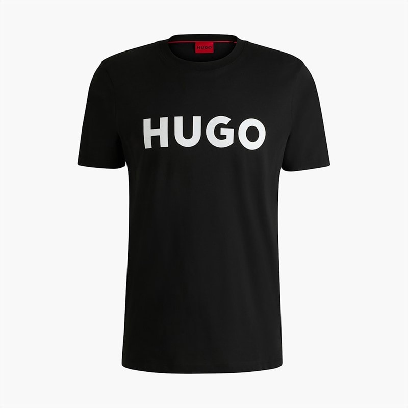 HUGO Heren Dulivio T-shirt Zwart - Afbeelding 1