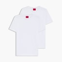 HUGO Herren Hugo Round Two Pack T Shirts Weiß