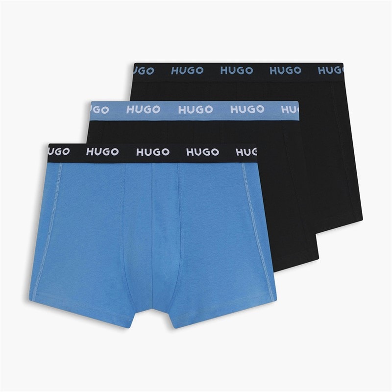 HUGO Heren Drie Pack Boxershorts Electric Blue - Afbeelding 1