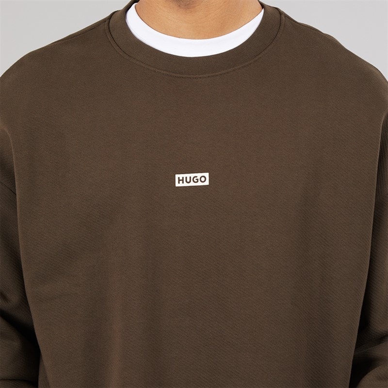 HUGO Heren Naviu Sweatshirt Dark Brown - Afbeelding 5