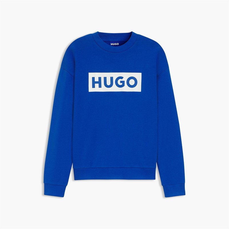 HUGO Heren Niero Sweatshirt Open Blue - Afbeelding 1