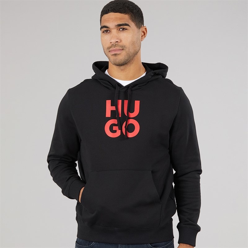 HUGO Herren Daltorreson Hoodie Schwarz