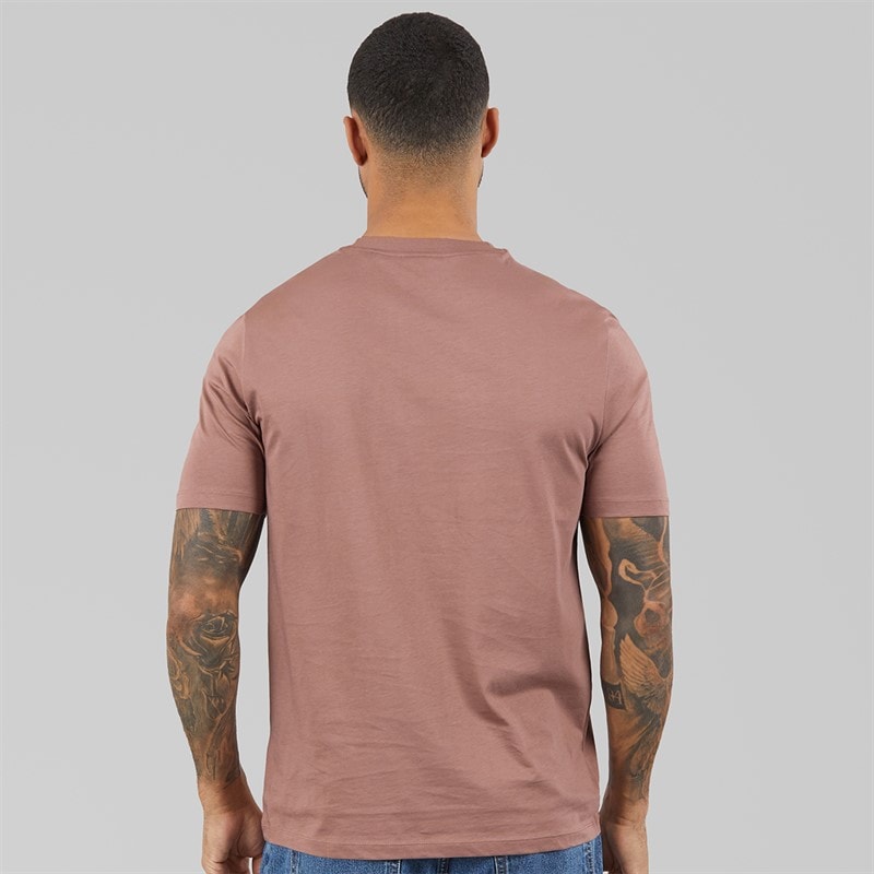 HUGO Dero222 T-shirt dla niego kolor Light/Pastel Brown – zdjęcie  2