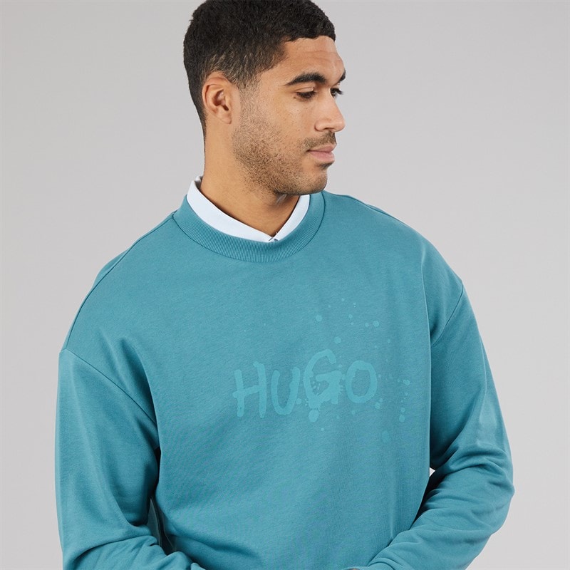 HUGO Sweatshirt Nierofix Homme Turquoise/Aqua - Image 3