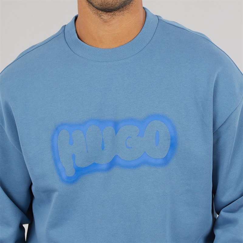 HUGO Sweatshirt Newirex Homme Open Blue - Image 3