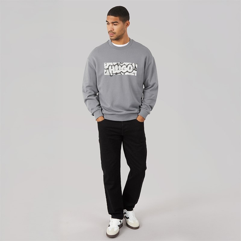 HUGO Herren Newirex Sweatshirt Mittelgrau - Bild 3