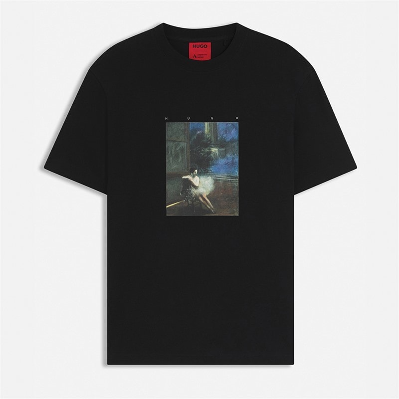 HUGO Herren Dabolos T Shirt Schwarz