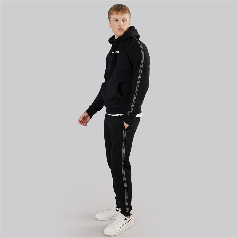 Bench Heren Guttell Trainingspak Met Gebrandmerkt Tape Detail Zwart - Afbeelding 1