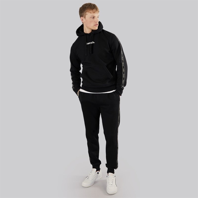 Bench Heren Guttell Trainingspak Met Gebrandmerkt Tape Detail Zwart - Afbeelding 4