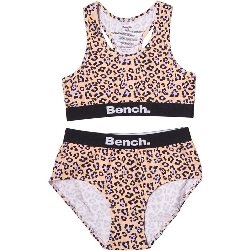 Bench Ensemble Crop Top et Slip Fille Pêche/Camouflage