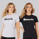 Bench Grammen T-shirt 2 szt. dla niej kolor czarny/szary marglowy