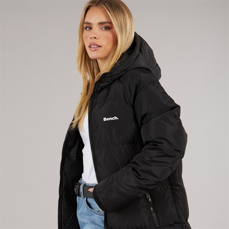 Bench Dames Ryelle Maxi Lengte Puffer Jas Zwart - Afbeelding 3