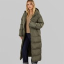 Bench Kurtka puchowa maxi dla niej kolor khaki