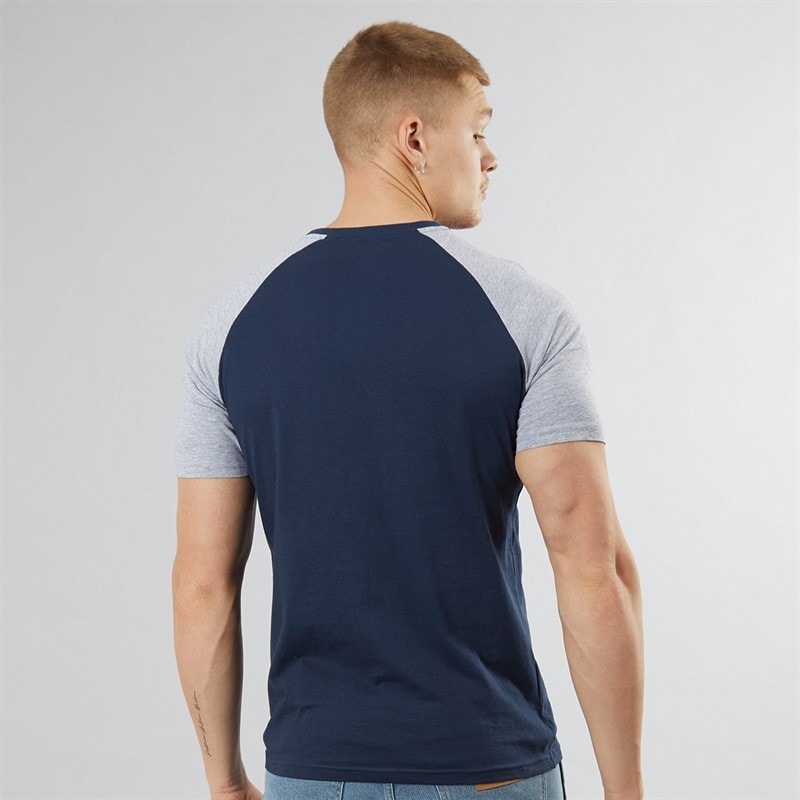 Bench T-shirts Heren Trova Vijf Pack Zwart/Marine/Bordeaux Melange/Denim Melange/Ecru Melange - Afbeelding 2