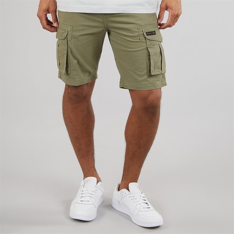 Bench Heren Noahs Cargo Shorts Light Khaki - Afbeelding 1