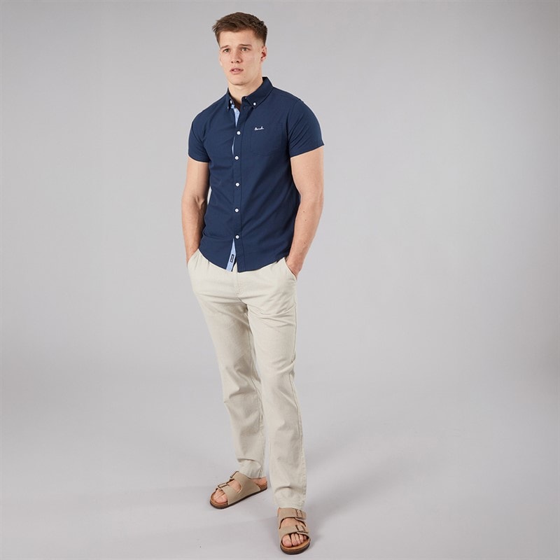 Bench Heren Bowdon Korte Mouw Overhemd Navy - Afbeelding 4