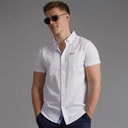 Bench Herenshirt Bowdon met Korte Mouwen Wit