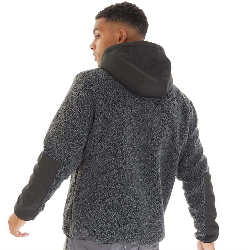 Bench Heren Brecon Fleecejacke mit Reißverschluss Schwarz Melange - Afbeelding 2