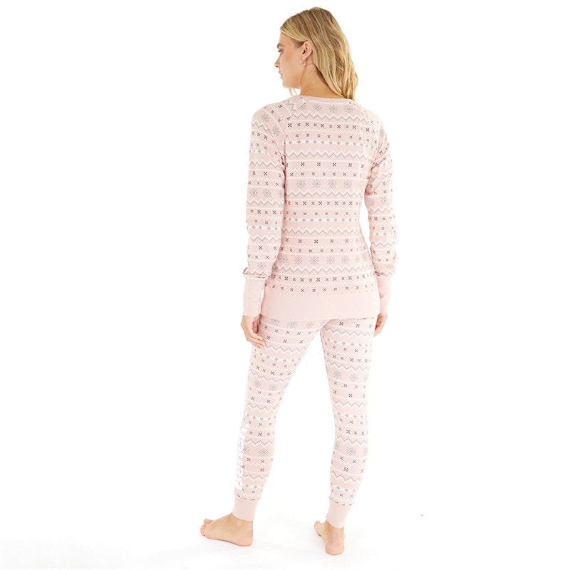 Bench Ensemble Loungewear Femme Rose Poussiéreux Fairisle - Image 2