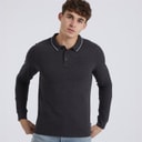 Bench Polo Homme à manches longues Telles Charcoal Marl
