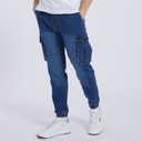 Bench Heren Goffey Slim Fit Jeans Middenblauwe Wassing
