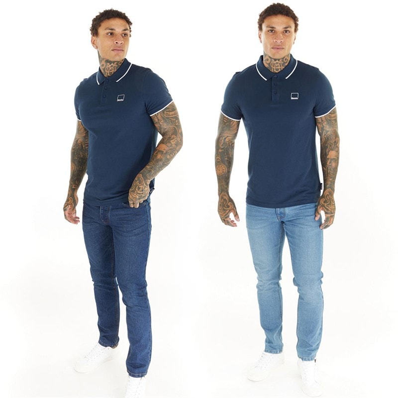Bench Heren Eddie Jeans Set van 2 Slim Fit Donker Indigo Wassing/Middelblauw Wassing - Afbeelding 3