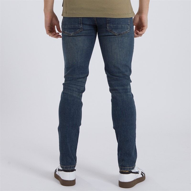 Bench Herren Relaxed Tapered Jeans Vintage Blau - Bild 2